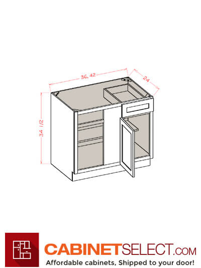 OM-BBC42: Oxford Mist 42″ Blind Corner Base Cabinet