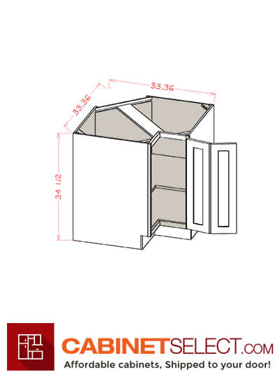 OS-BER36: Oxford Green 36″ Base Easy Reach Corner Cabinet