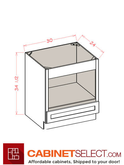 OW-BMW30: Oxford White 30″ Base Microwave Cabinet