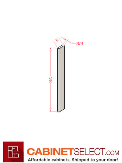 WS-F396: Shaker White 3″ By 96″ Filler