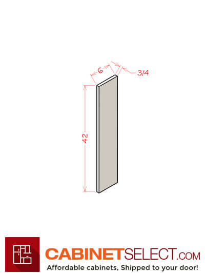 WS-F642: Shaker White 6″ by 42″ Filler