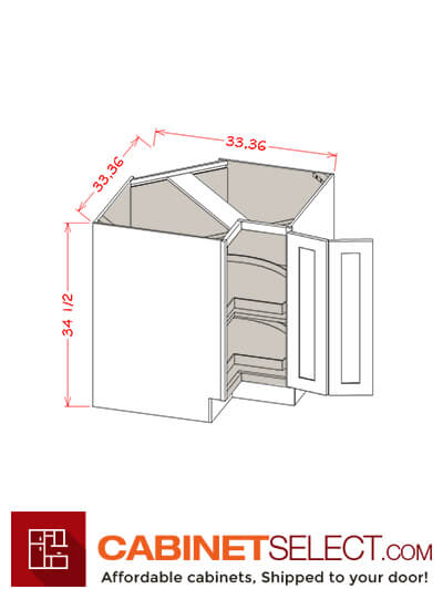 OS-LSB36: Oxford Green 36″ Lasy Susan Corner Base Cabinet