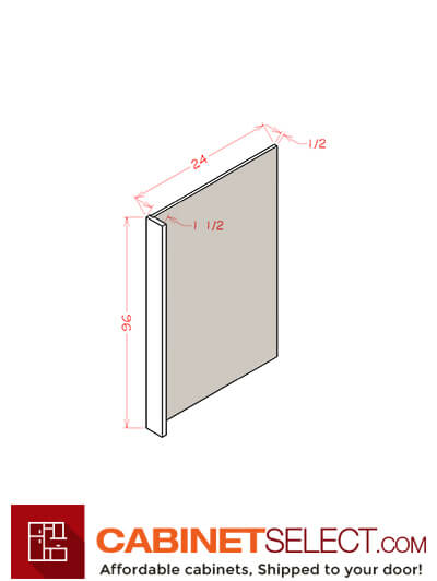 SD-REPV2496: Shaker Dove 3″ Refrigerator Panel 24″ Deep