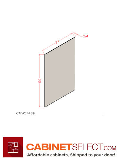 WS-S2496: Shaker White .75″ Refrigerator Panel