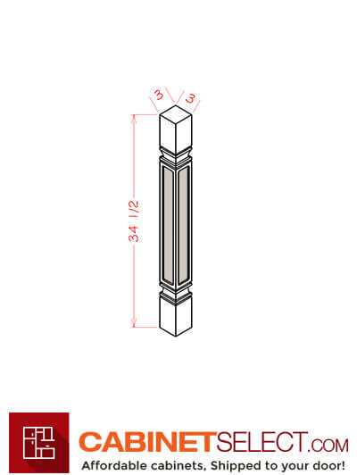OM-SQDL: Oxford Mist Square Decorative Leg