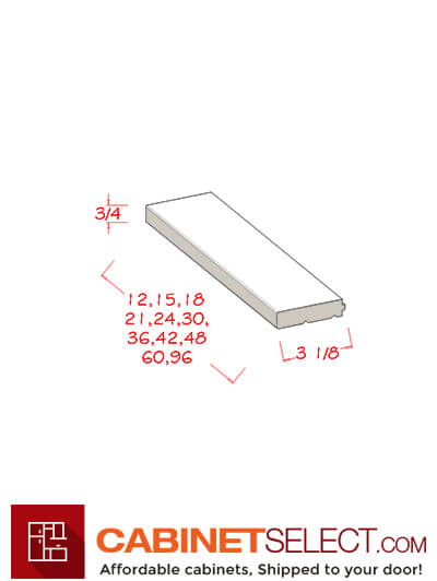 YW-TAS96: York Antique White 96″ Toe Kick Arched Apron Molding Finished All Sides