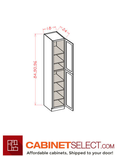 OM-U189624: Oxford Mist 18″ Utility Cabinet Two Doors 96″ H