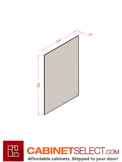 WS-USV2496: Shaker White 24″ by 96″ Skin panel