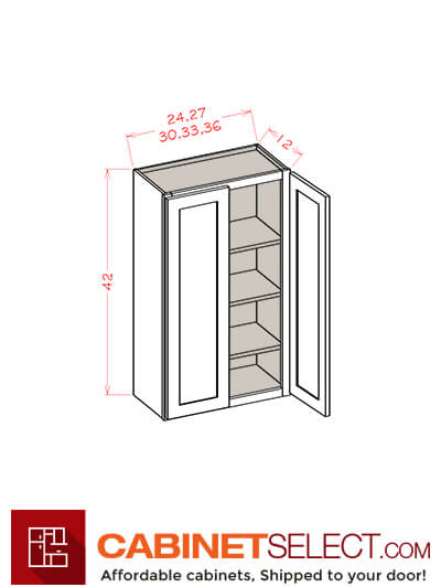 OS-W3042: Oxford Green 30″ Double Door 42″ High Wall Cabinet