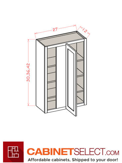 CW-WBC2742: Casselberry Antique White 27″ Wall Blind 42″ High Cabinet