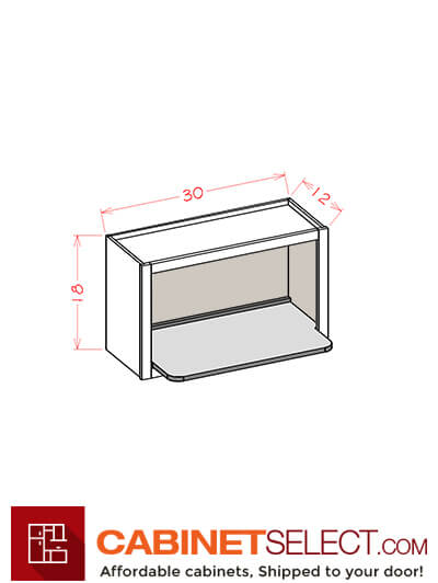 CW-WMSSHELF: Casselberry Antique White Wall Open Cabinet Microwave Shelf Insert