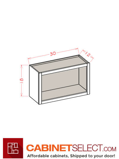 CW-WOC3018: Casselberry Antique White 30″ Wall Open Cabinet
