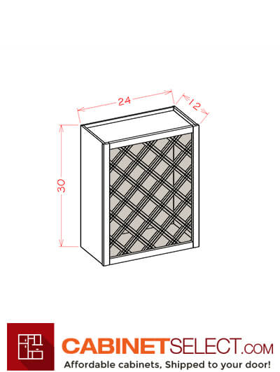 YW-WRC2430: York Antique White Wall Open Cabinet Kits Wine Shelf
