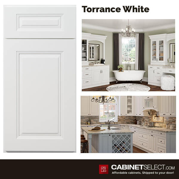 10×10 Torrance White Kitchen by CabinetSelect