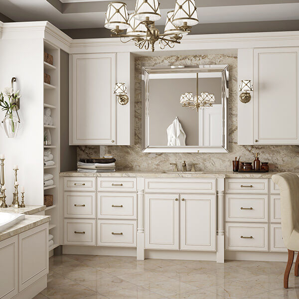 York Antique White Bathroom Vanities | Bathroom Vanities using York Antique White