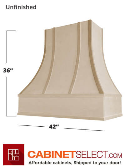 ASH-2V4236UN – Asheville – 42″ Curved Block Molding Strapped