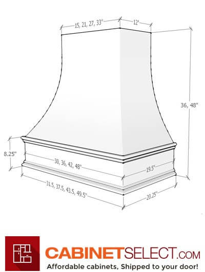 ASH-1V3036TW – Asheville – 30″ Curved Classic Molding Smooth