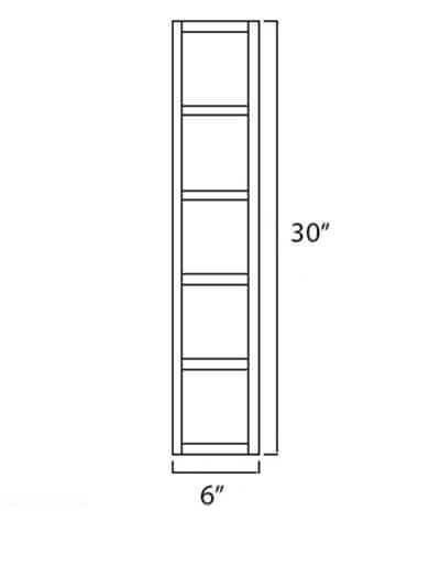 AZ-WC630: Champagne Shaker 6″ Specialty Cabinet