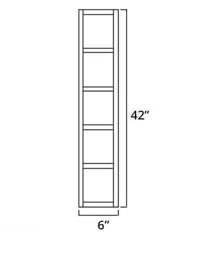 AZ-WC642: Champagne Shaker 6″ Specialty Cabinet