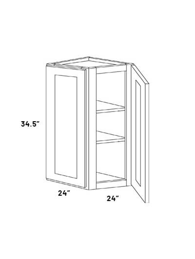 L10-BEC24: Luxor White  24″ Double Door Straight Base End Cabinet