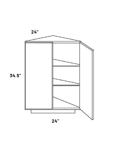 EB23-BECS24: Elegant Stone  24″ Double Door Straight Base End Cabinet