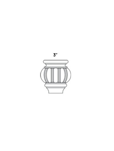 EB23-BUN-F: Elegant Stone – Bun Shaped Feet, Fluted