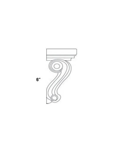 EB23-CBM6: Elegant Stone – 6″ High Corbel, Mission