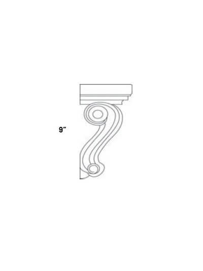 EB23-CBM9: Elegant Stone – 9″ High Corbel, Mission