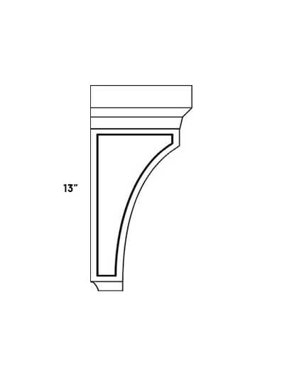 EB23-CBO13: Elegant Stone – 13″ High Corbel, Open
