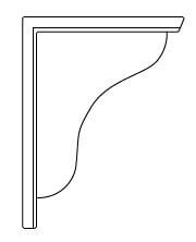 EB23-CBS10: Elegant Stone – 10″ High Corbel, Square