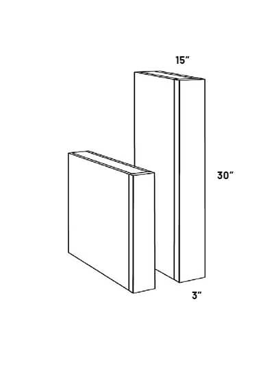 L10-CLM-30X15: Luxor White – 30″ High Wall Column Filler