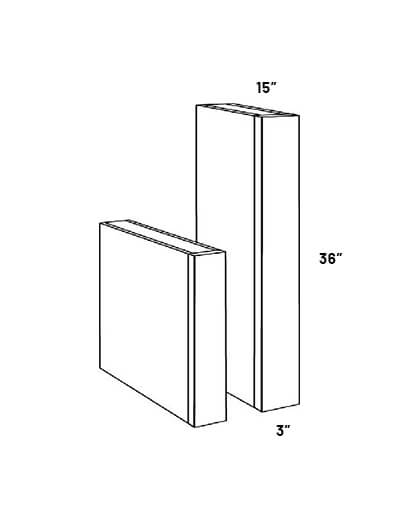 L10-CLM-36X15: Luxor White – 36″ High Wall Column Filler