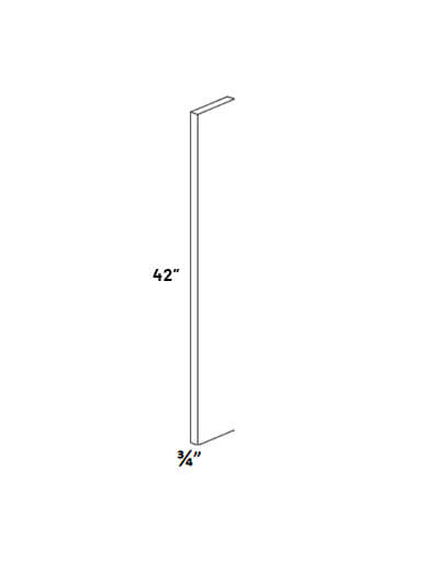 EB21-F342: Elegant Ocean Blue – 42″ High 3″ Wide Wall Filler