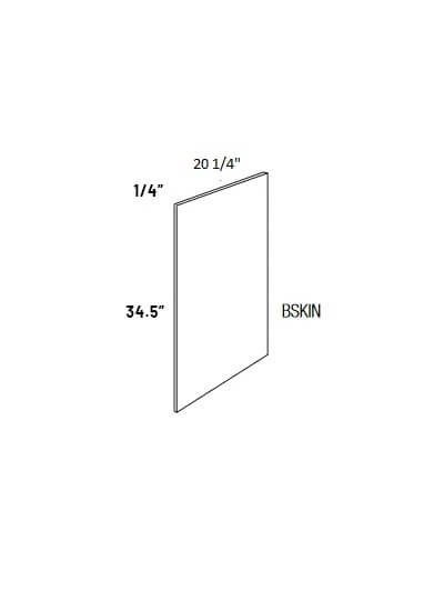 L10-FSV: Luxor White – 34.5″H Finished Vanity Skin