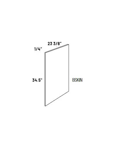 L02-FSB: Luxor Smokey Grey – 34.5″H Veneer Base End Skin