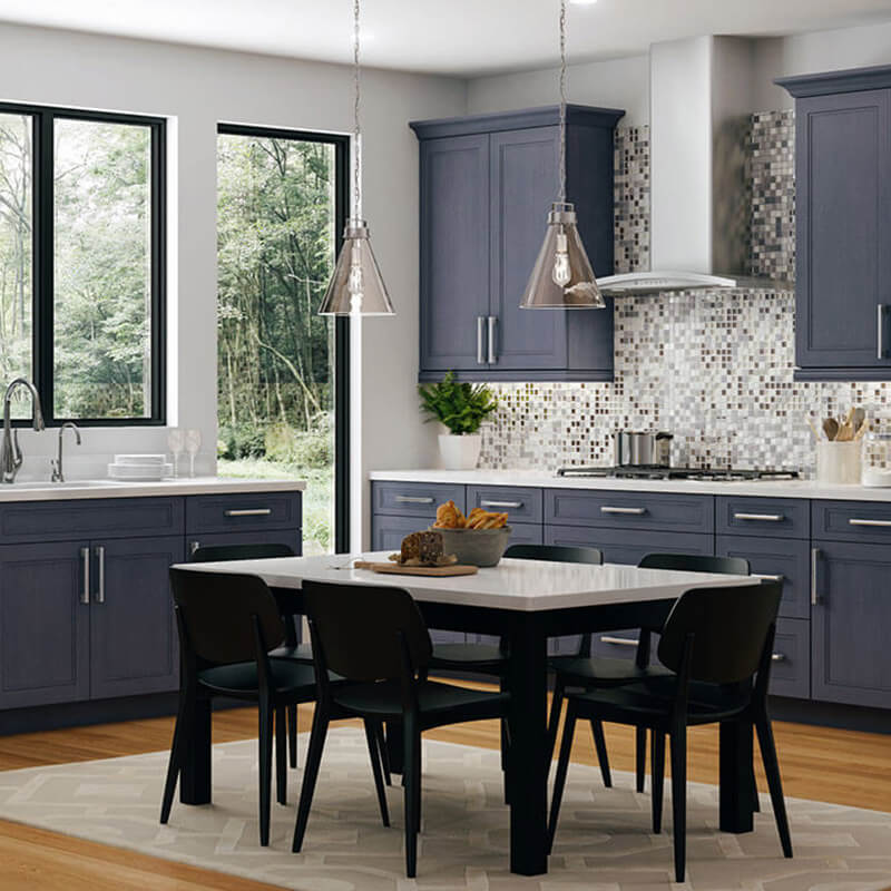Fashion Ocean Blue Rta Kitchen Cabinets