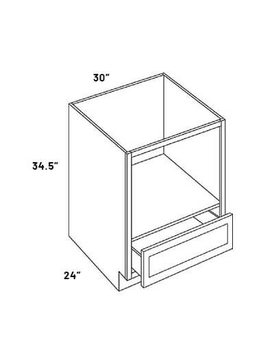 EB23-MCB30: Elegant Stone 30″ Wide Microwave Base Cabinet