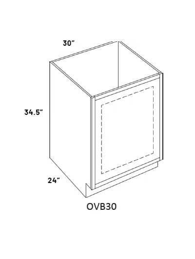 EB23-OVB30: Elegant Stone – 30″W x 34.5″H Base Oven Cabinet