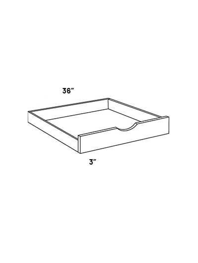 EB21-POS36: Elegant Ocean Blue 36″ Pull Out Shelf