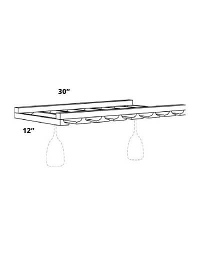 EB23-SGH30: Elegant Stone – Stemware Glass Holder