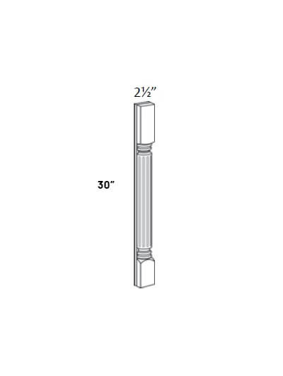 EB23-SPIN-F-30: Elegant Stone – 30″ High Spindle, Fluted