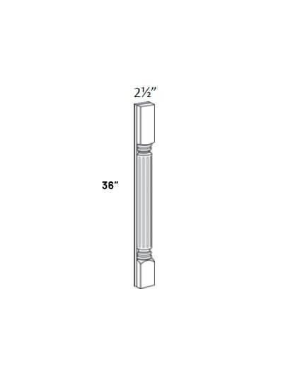 EB23-SPIN-F-36: Elegant Stone – 36″ High Spindle, Fluted
