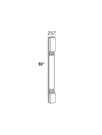 EB21-SPIN-P-30: Elegant Ocean Blue – 30″ High Spindle, Plain