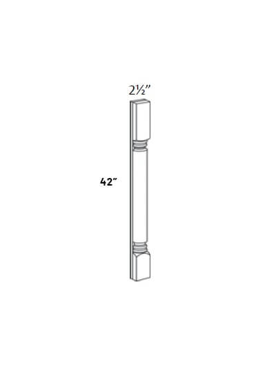 EB23-SPIN-P-42: Elegant Stone – 42″ High Spindle, Plain