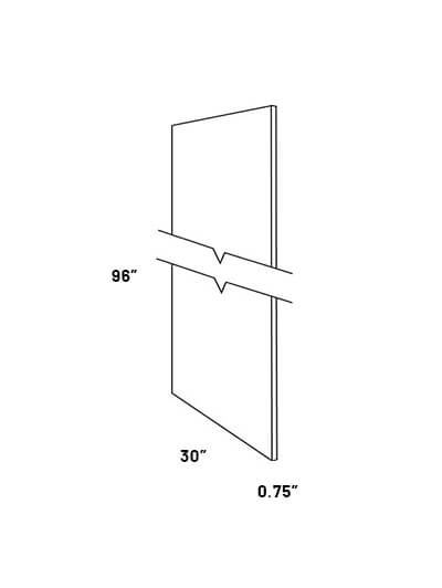 EB23-UREP30: Elegant Stone – 96″H x 30″D Utility End Panel