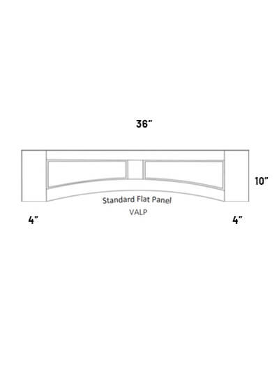 EB21-VALP-36: Elegant Ocean Blue – 36″W x 10″H Valance with Flat Panel