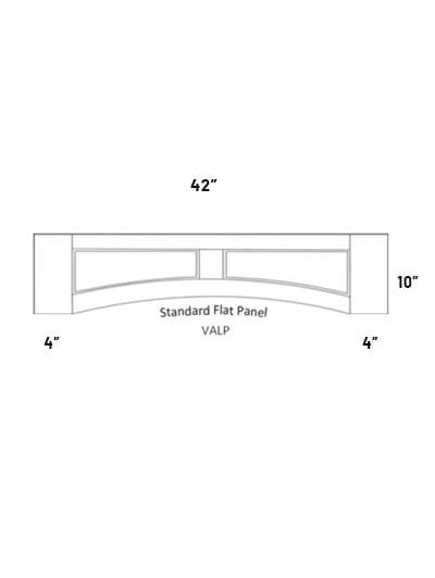 EB21-VALP-42: Elegant Ocean Blue – 42″W x 10″H Valance with Flat Panel
