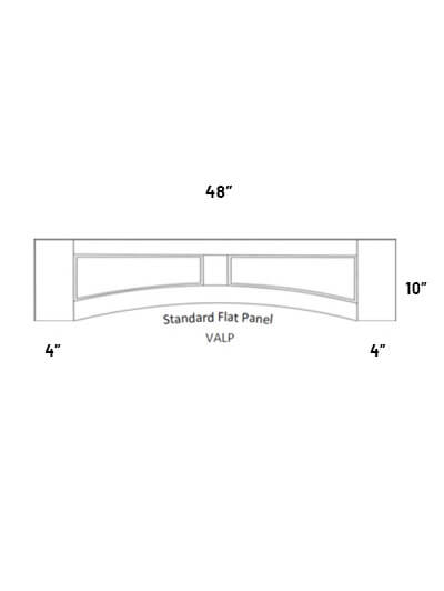 EB21-VALP-48: Elegant Ocean Blue – 48″W x 10″H Valance with Flat Panel