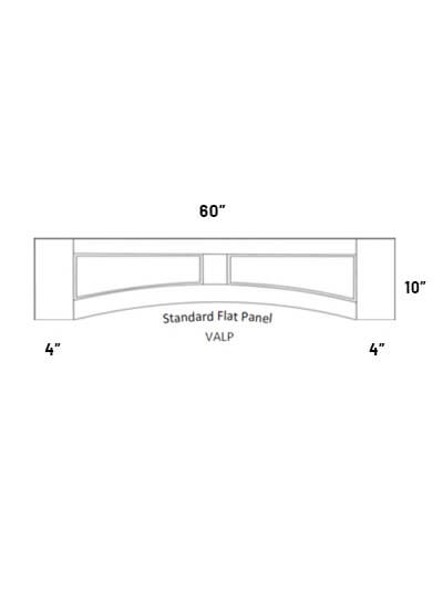 EB21-VALP-60: Elegant Ocean Blue – 60″W x 10″H Valance with Flat Panel