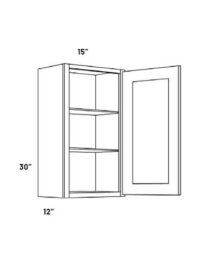 EB23-W1530: Elegant Stone 15×30 Single Door Wall Cabinet